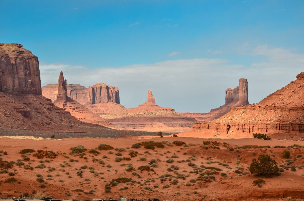 landscape photography of rock formation